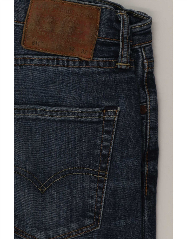 Levi's Hombre 511 Slim Jeans W32 L32 Algodón Azul Marino