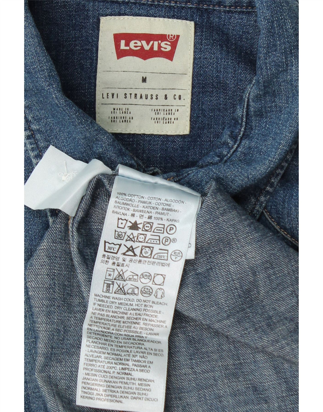 Levi's Hombre Camisa Vaquera Azul Medio