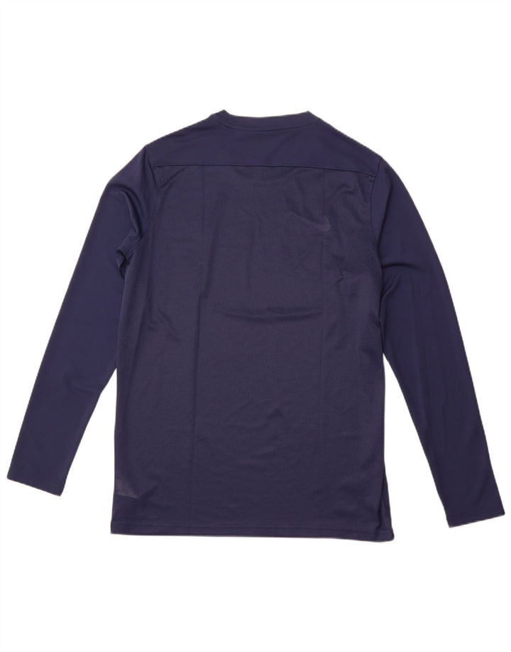 NIKE Hombre Dri Fit Slim Fit Top Manga Larga Grande Poliéster Azul Marino