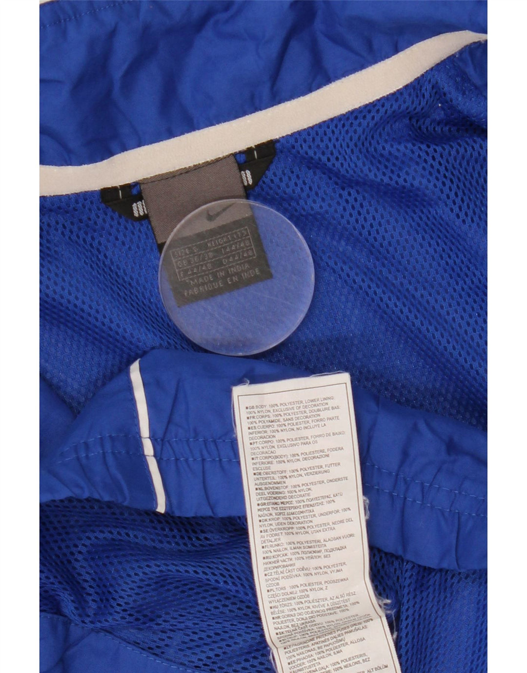 NIKE - Chaqueta de chándal para hombre, talla 36/38, nailon color azul pequeño