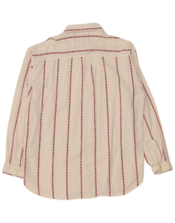 Camisa Leader Hombre XL Algodón Rayas Blancas