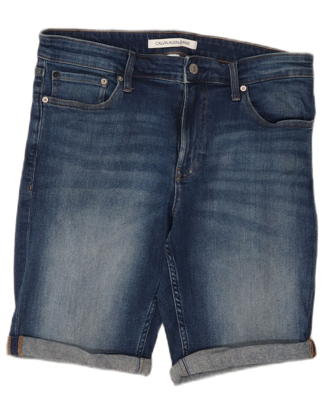 Pantalones cortos de mezclilla para hombre Calvin Klein W32 Algodón azul medio