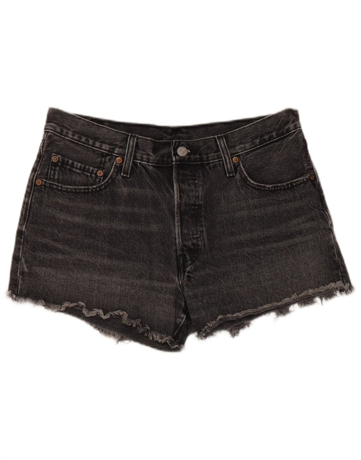Levi's Mujer 501 Shorts Vaqueros W29 Algodón Gris Medio