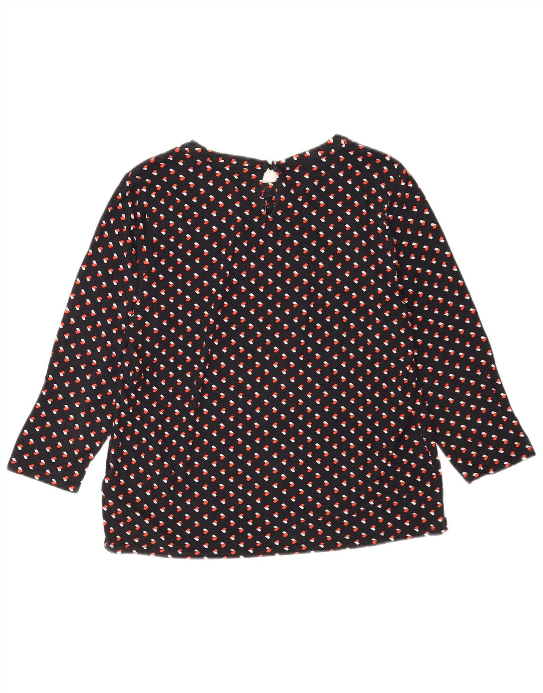 Hobbs Blusa de manga 3/4 para mujer UK 44 Viscosa geométrica negra mediana