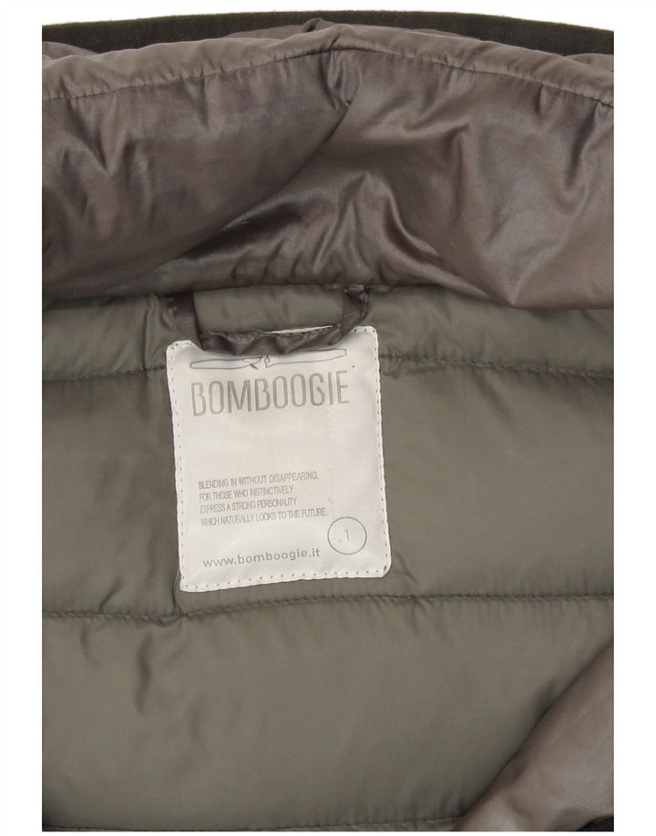 Bomboogie Abrigo acolchado con capucha para mujer Talla 1 Pequeño Poliéster gris