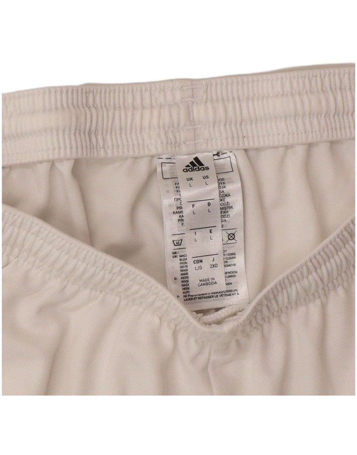 ADIDAS Mens Sport Shorts Large  White Polyester