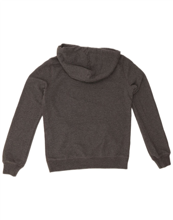 JACK WILLS Jersey con capucha de gran tamaño con gráfico para mujer Reino Unido 8 Pequeño Algodón gris