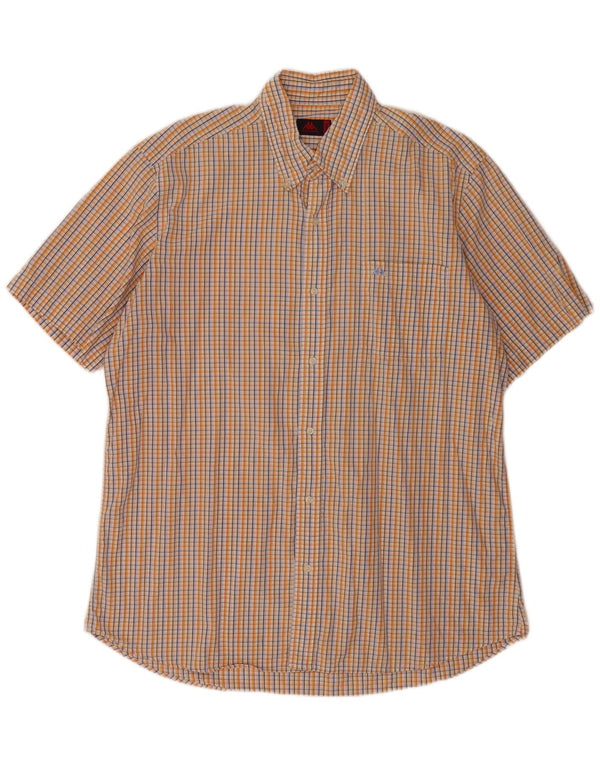 Kappa Camisa De Manga Corta Hombre 2XL Algodón A Cuadros Multicolor