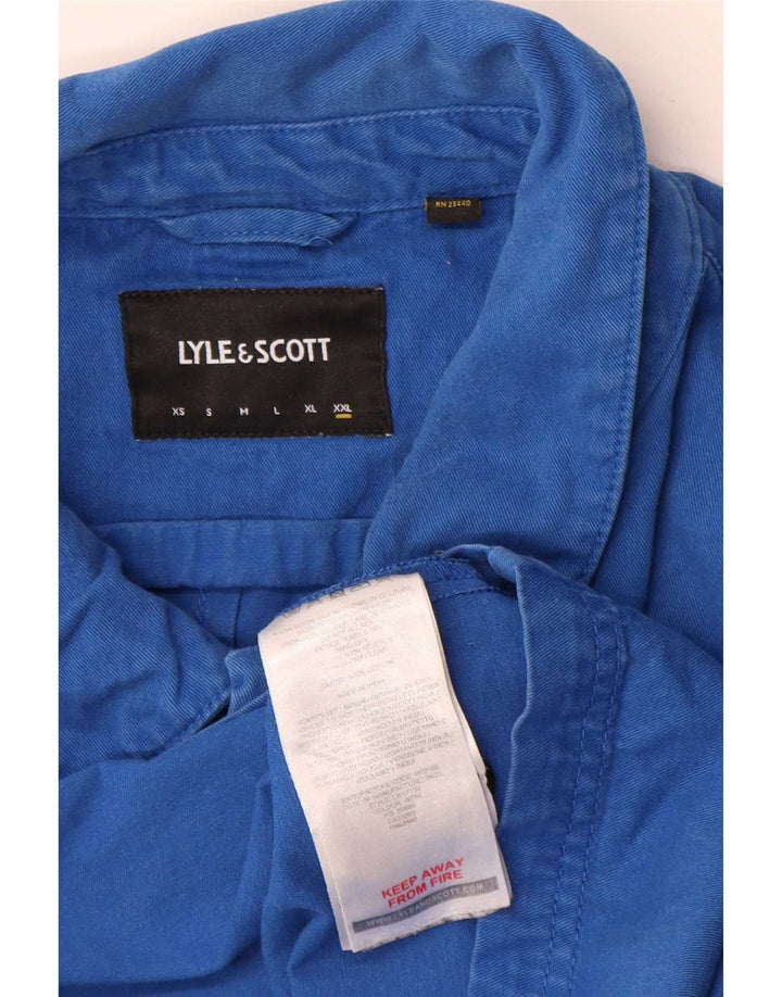 Lyle & Scott Chaqueta Bomber para Hombre UK 44 2XL Algodón Color Block Azul