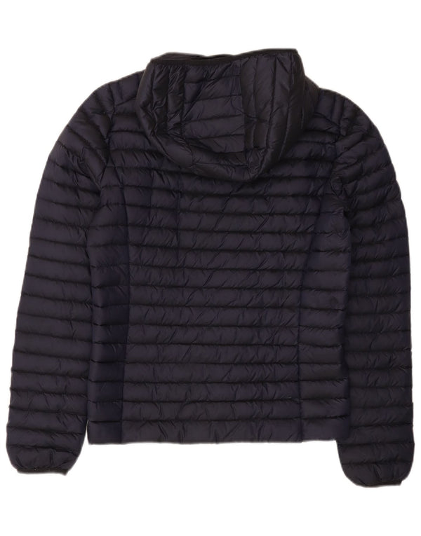 SUPERDRY Chaqueta acolchada con capucha para mujer UK 8 Small Nylon azul marino