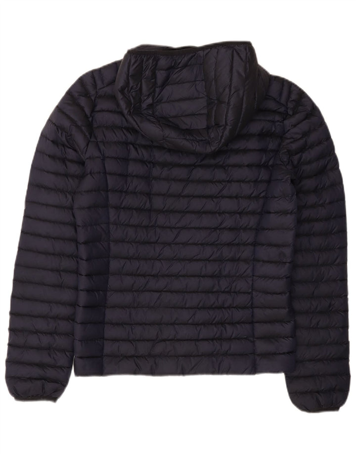 SUPERDRY Chaqueta acolchada con capucha para mujer UK 8 Small Nylon azul marino