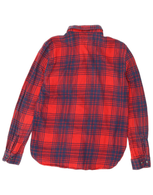 Camisa de franela de corte estándar con cuadros rojos medianos de French Connection para hombre