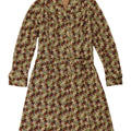 Vintage mujer A-Line vestido Reino Unido 12 mediano multicolor Houndstooth