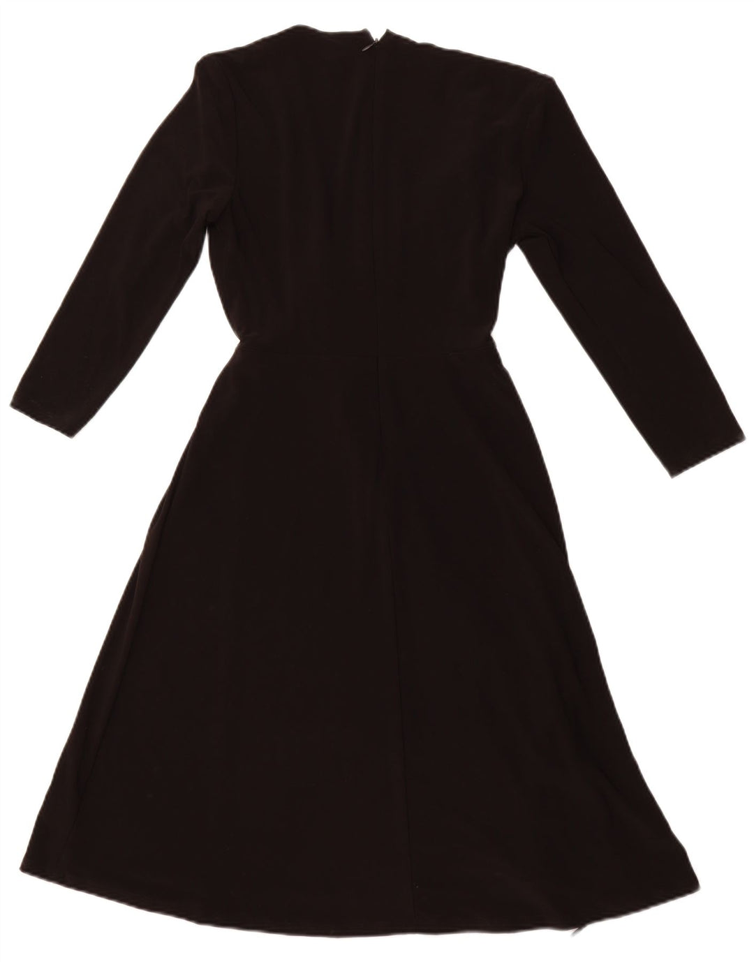RALPH LAUREN Vestido cruzado de manga 3/4 para mujer US 0 XS Poliéster a rayas negras