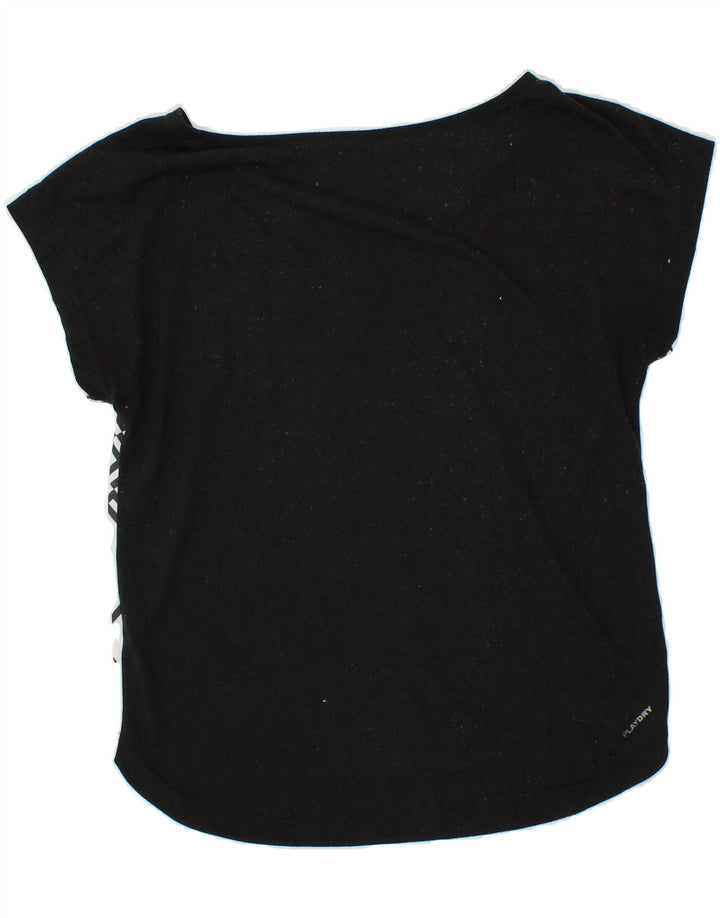 REEBOK Womens Abstract Pattern Blouse Top UK 8/10 Small Black Vintage Reebok and Second-Hand Reebok from Messina Hembry 