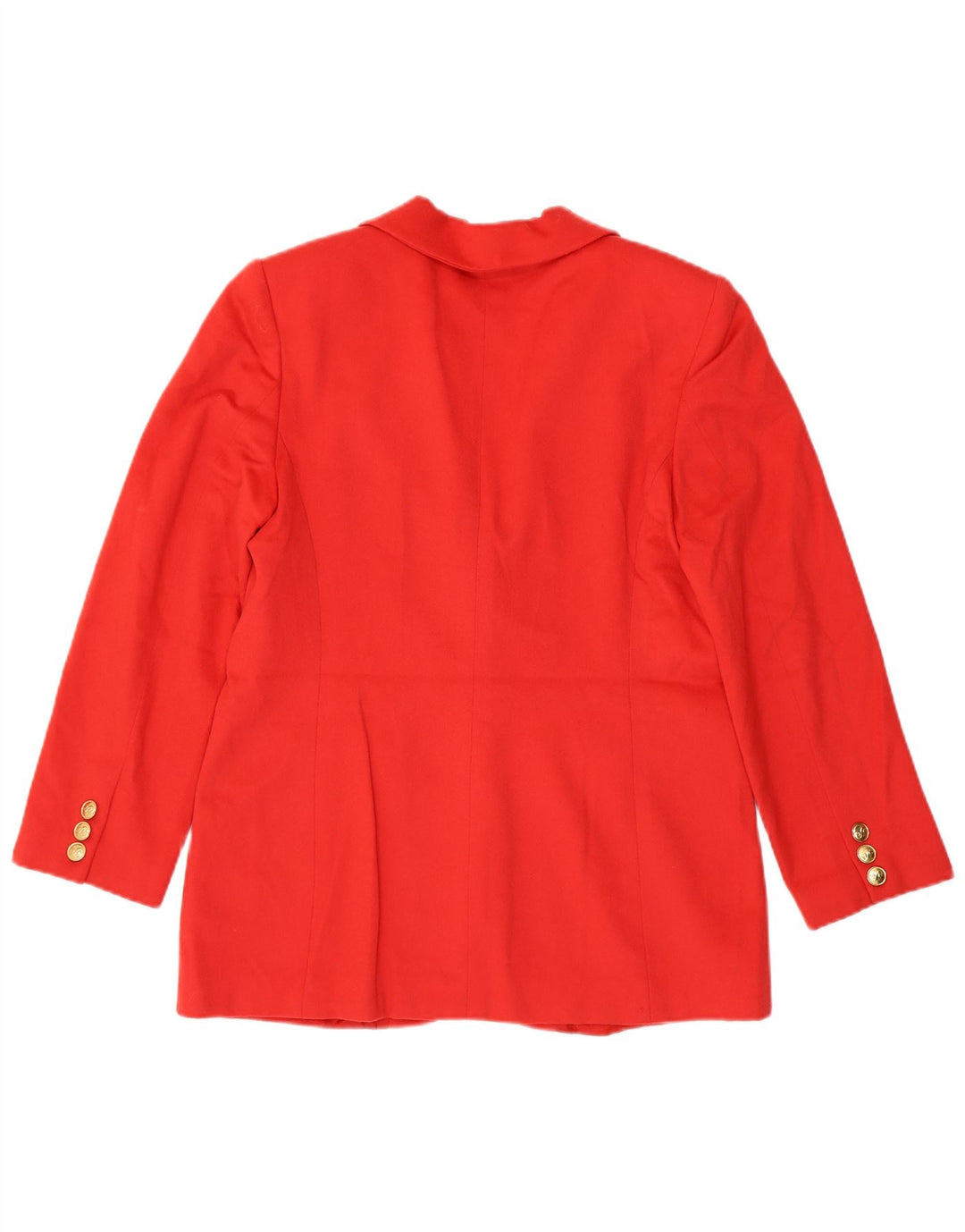 Luisa Spagnoli Chaqueta Blazer de 3 Botones para Mujer IT 46 Grande Lana Virgen Roja
