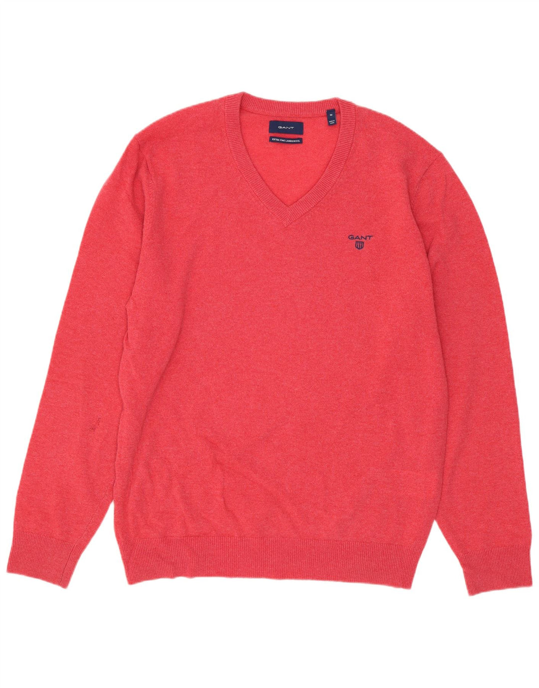 Gant Jersey Con Cuello En V De Lana De Cordero Rosa Medio |