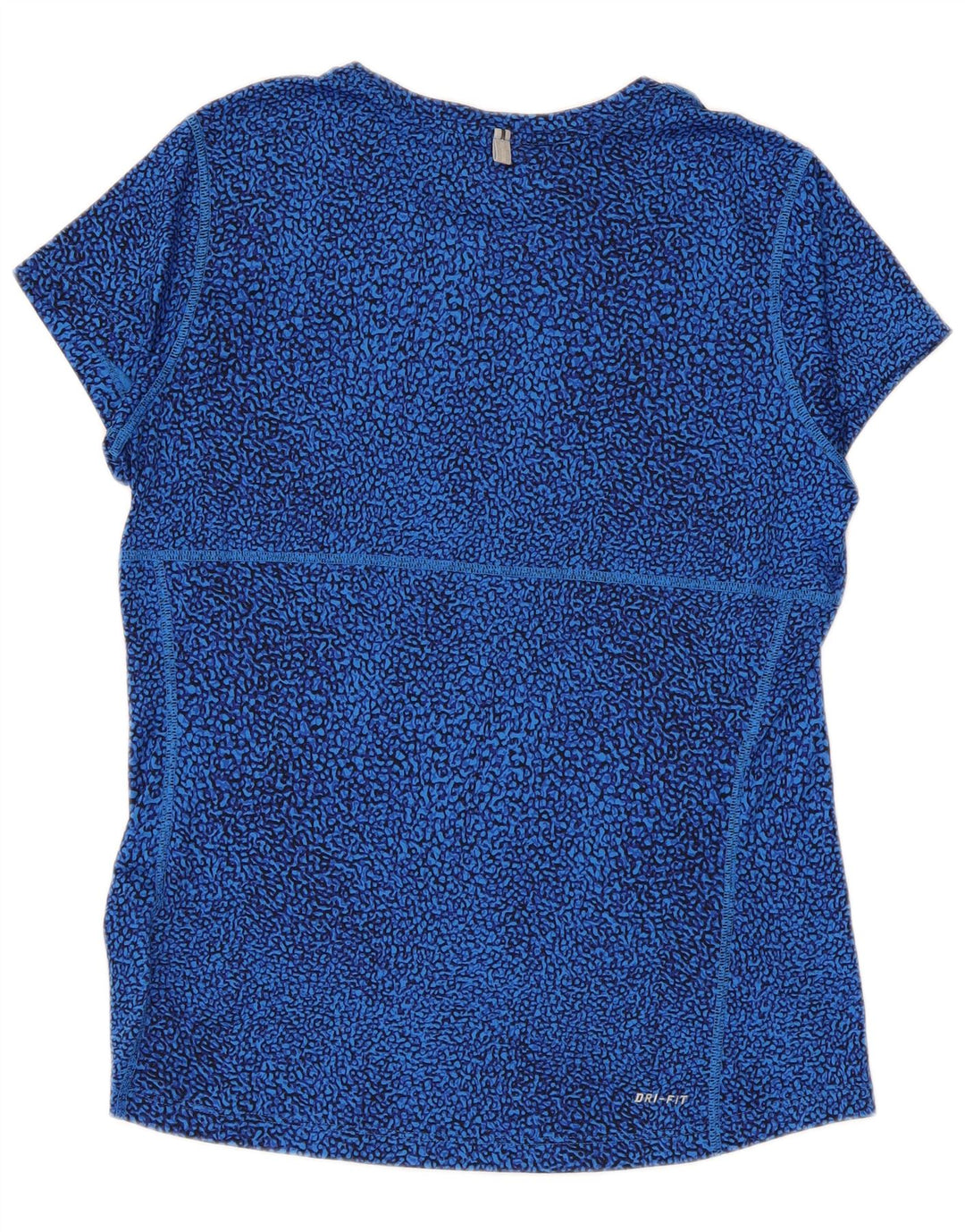 Nike - Camiseta para mujer, talla 40, color azul medio, poliéster geométrico