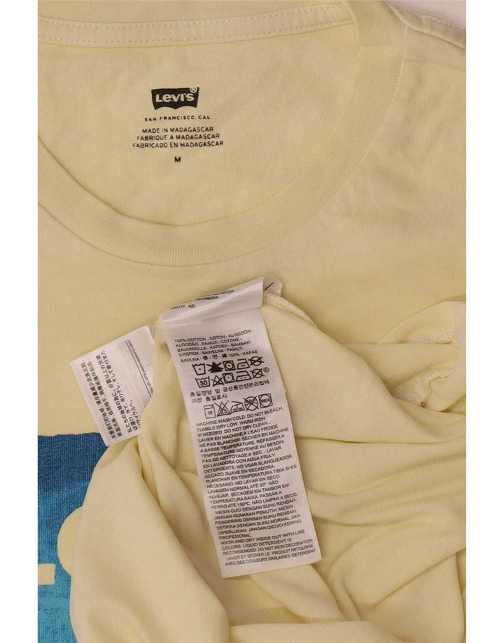 Levi's Hombre Camiseta Gráfica Top Algodón Amarillo Medio