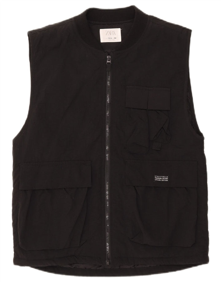 Zara Chaleco utilitario para niño 13-14 años Nylon negro