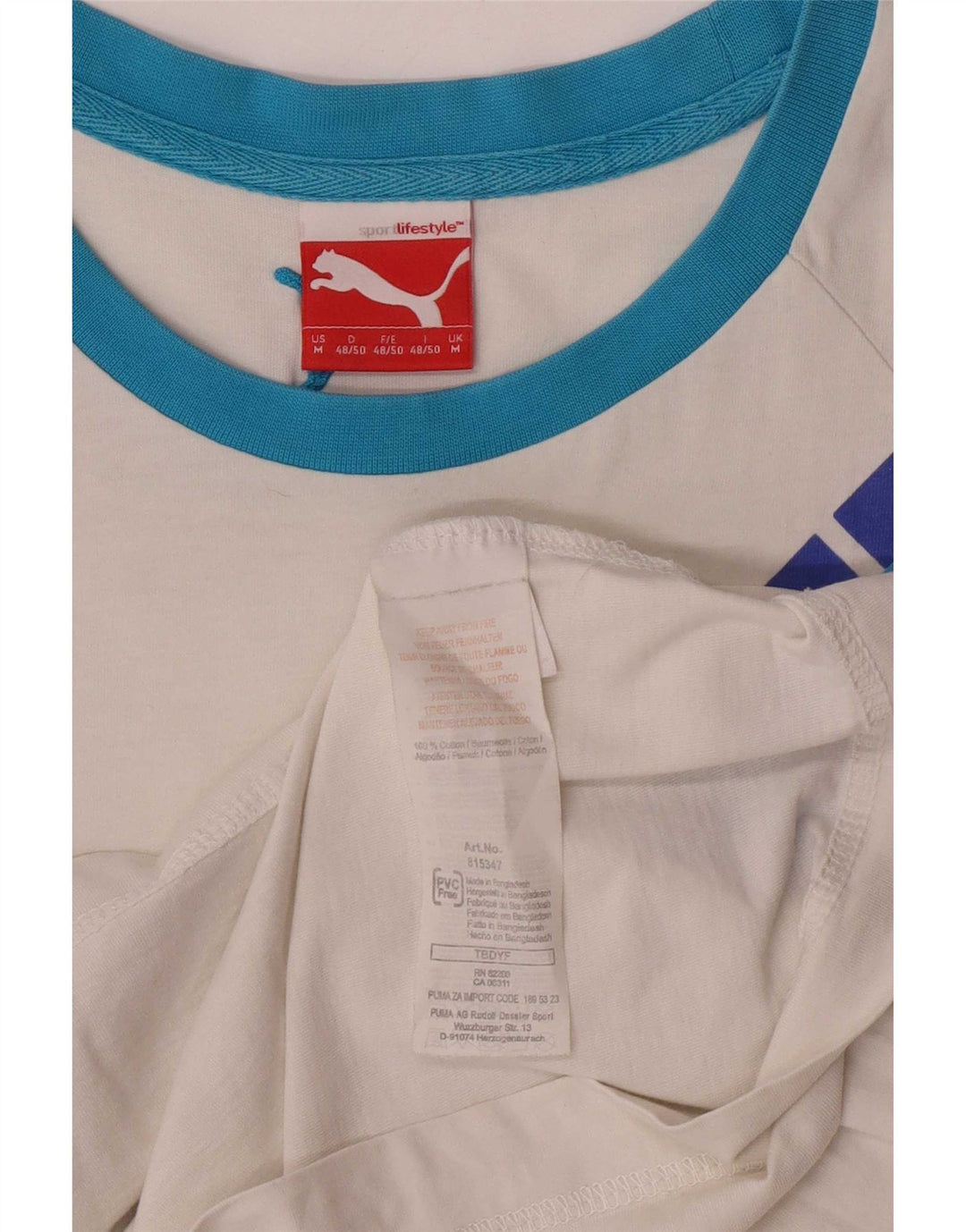 Puma Camiseta Sin Mangas Con Gráfico Para Hombre Algodón Blanco Mediano