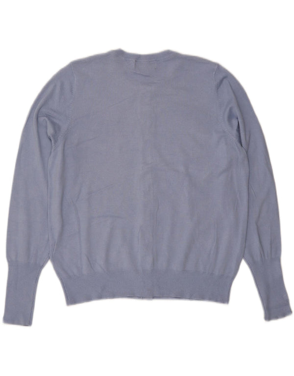 Marks & Spencer Suéter tipo cárdigan para mujer UK 46 Viscosa azul grande