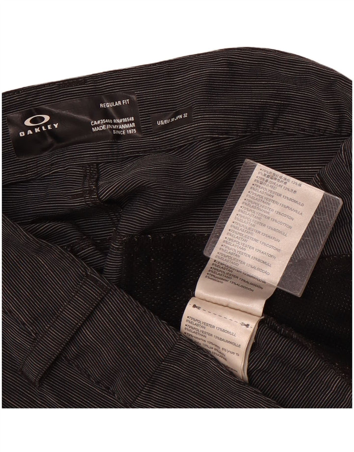 Oakley Pantalones cortos chinos de corte regular para hombre W30 deportivo gris medio a rayas
