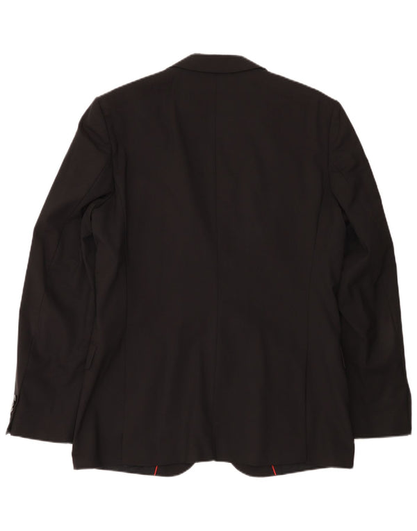 Hugo Boss Chaqueta tipo blazer de 2 botones para hombre EU 50 Grande Lana negra