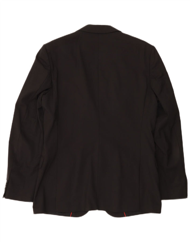 Hugo Boss Chaqueta tipo blazer de 2 botones para hombre EU 50 Grande Lana negra