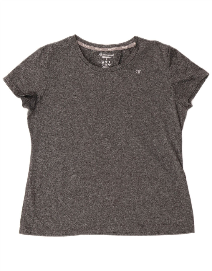 Champion Camiseta para mujer Top UK 46 Grande Gris Poliéster