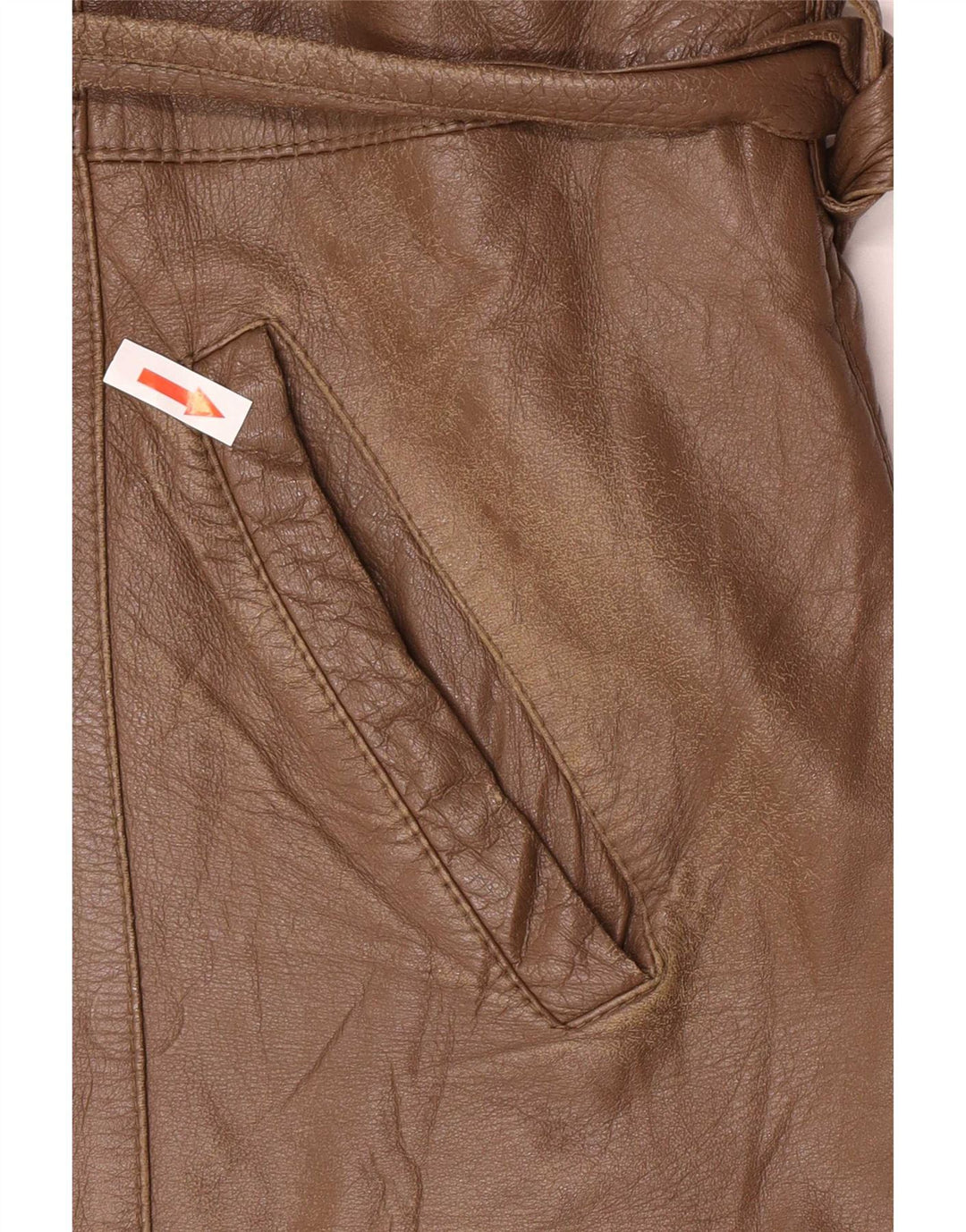 Vintage hombres clásico ajuste chaqueta de cuero Reino Unido 40 marrón grande