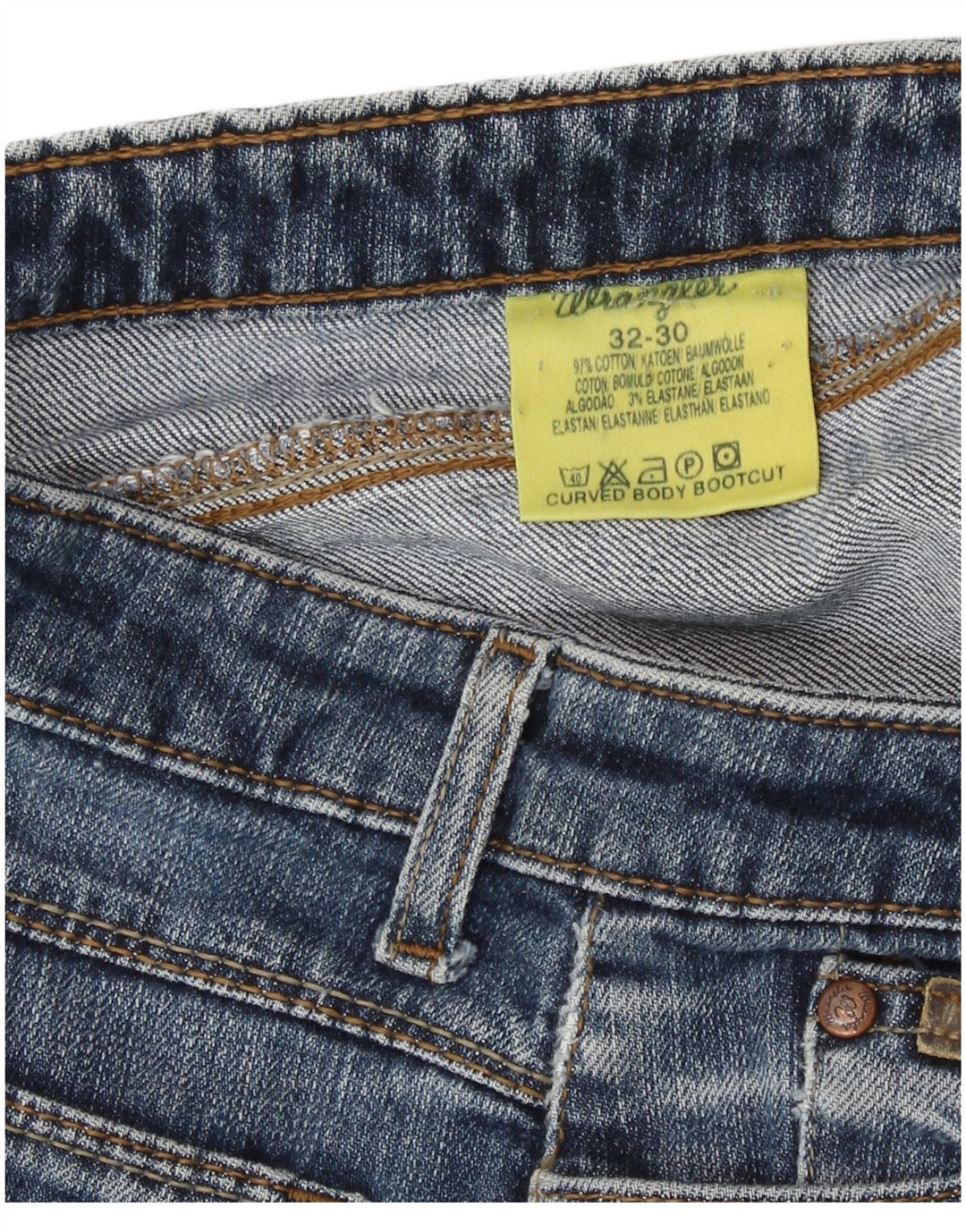 Wrangler Pantalones Cortos De Mezclilla Para Mujer W32 Algodón Azul Grande