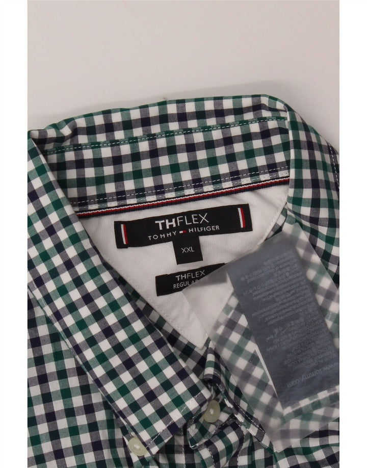 Tommy Hilfiger Camisa Regular Fit para Hombre 2XL Algodón Vichy Multicolor