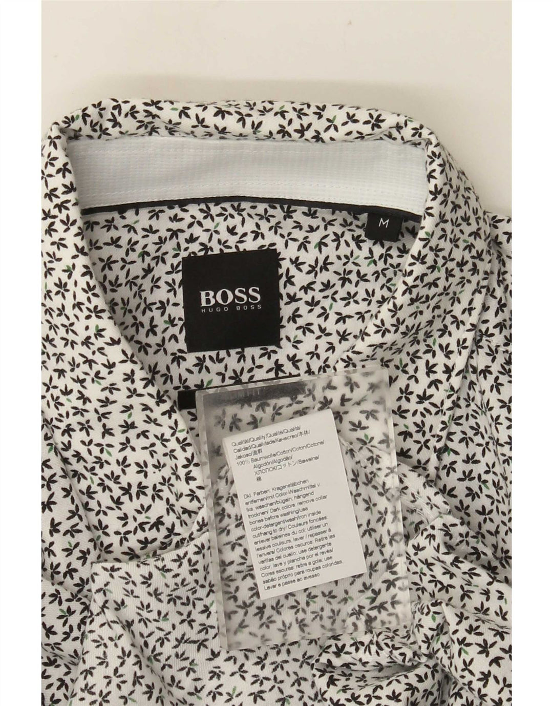 Camisas HUGO BOSS Hombre | Camisa slim fit de algodón floral blanco medio