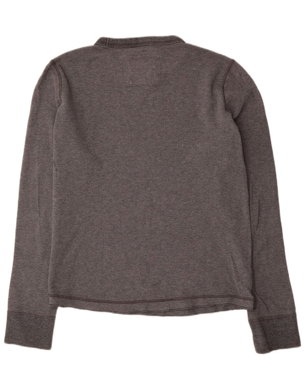 Abercrombie & Fitch Hombre Muscle Top Manga Larga XL Algodón Gris