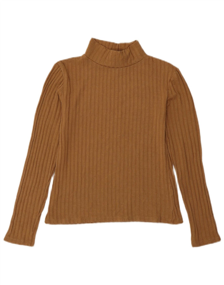 Topshop Top corto para mujer de manga larga UK 8 Small Brown