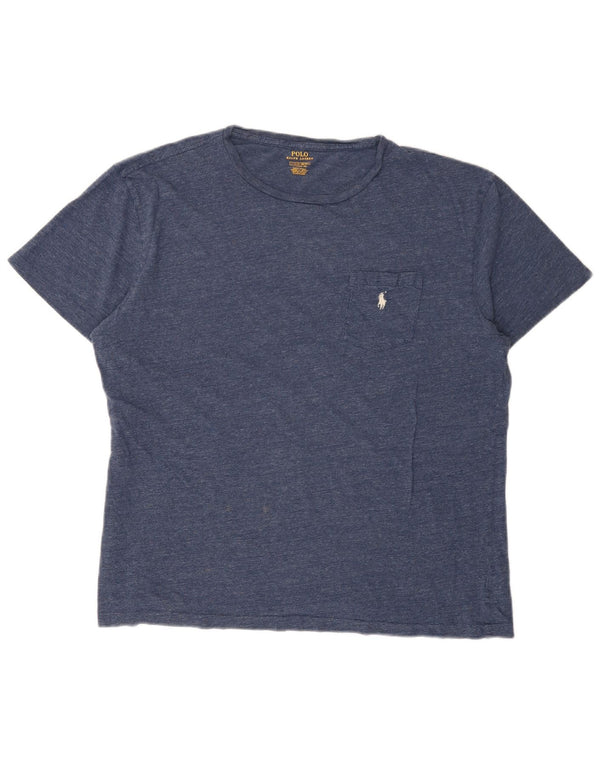 Polo Ralph Lauren - Camiseta de corte clásico para hombre, talla grande, algodón azul