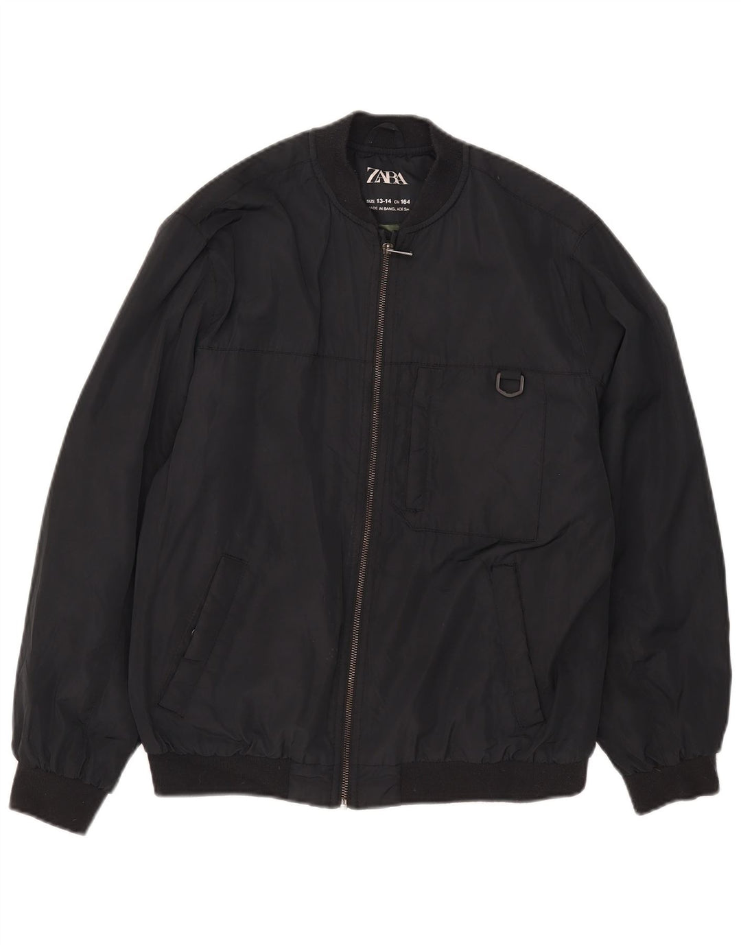 Zara Cazadora Bomber Niño 13-14 Años Negro Poliéster