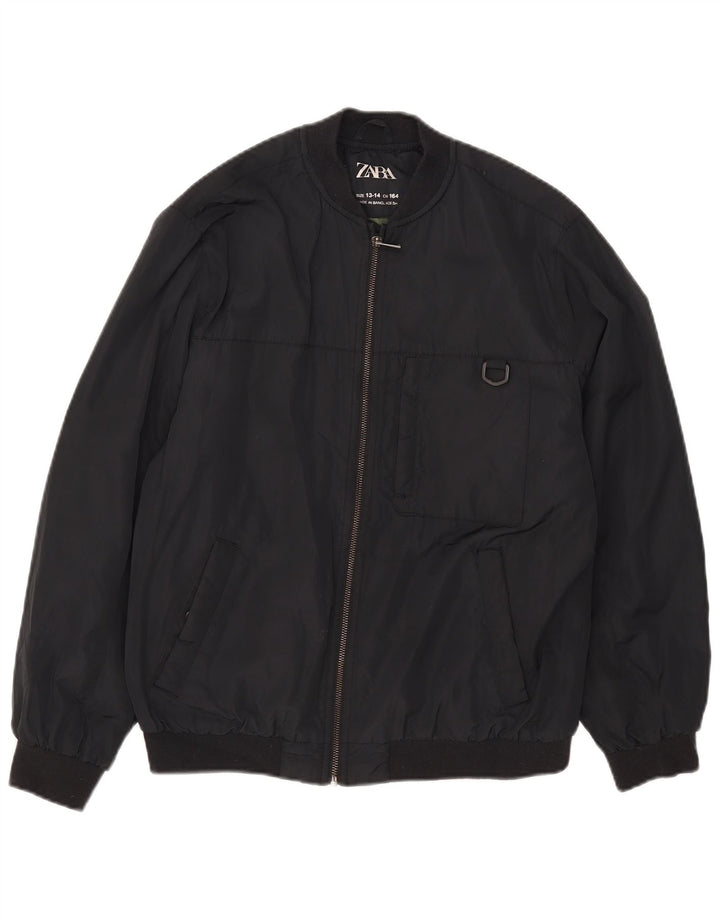Zara Cazadora Bomber Niño 13-14 Años Negro Poliéster