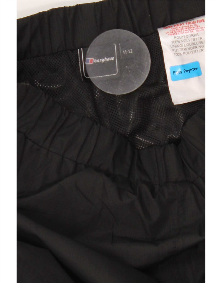 Berghaus Pantalón impermeable para niño 11-12 años Negro Poliéster