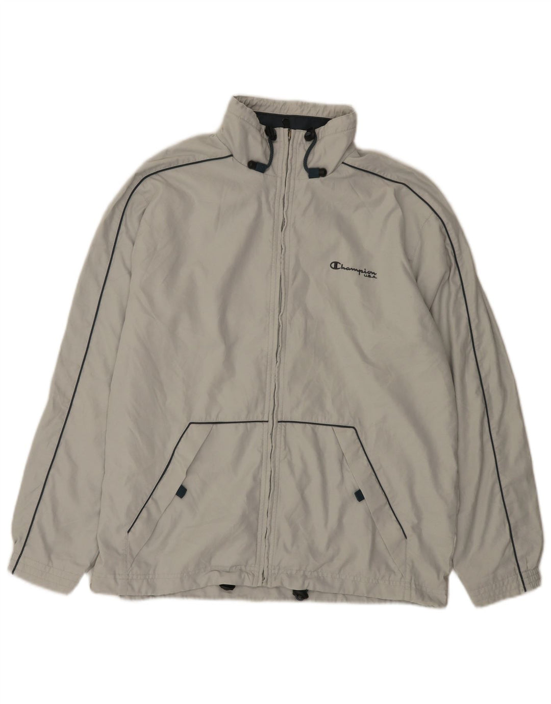 Champion Chaqueta De Chándal Para Hombre Poliéster Gris Medio