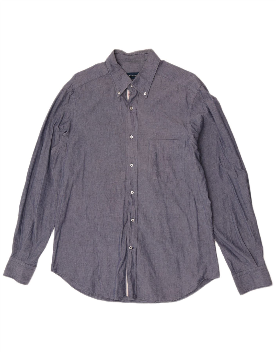 Camisa Massimo Dutti Hombre Grande Gris Algodón