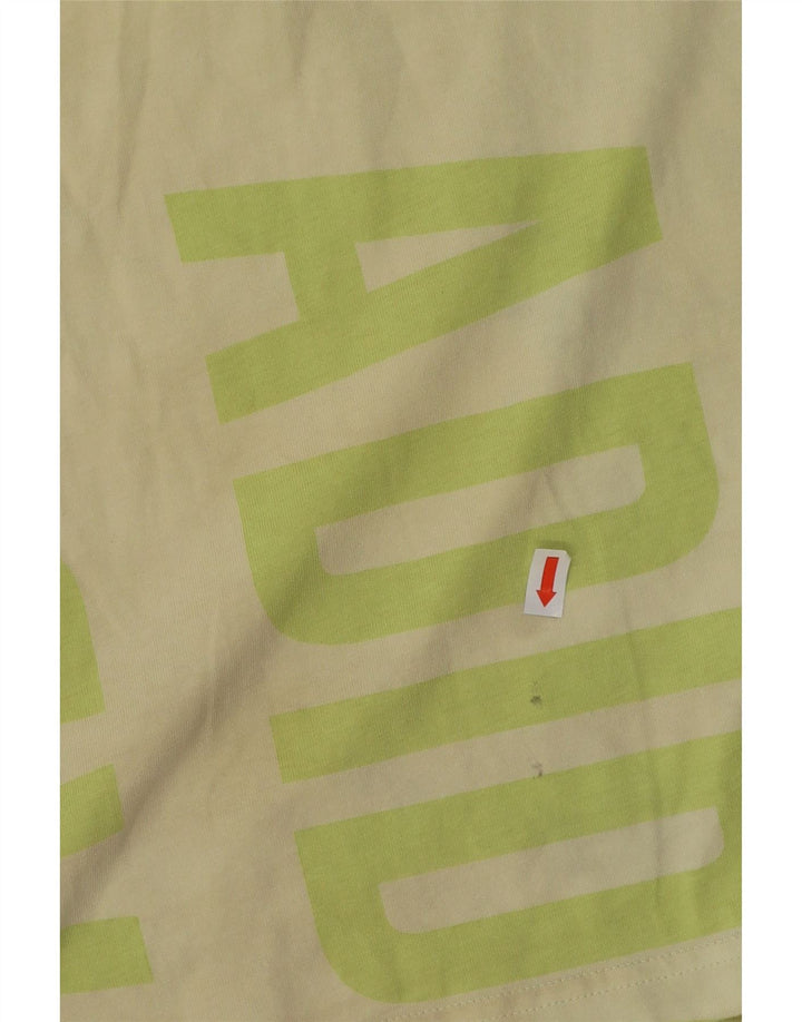 ADIDAS Vestido camiseta gráfico para mujer Reino Unido 12/14 Algodón verde medio