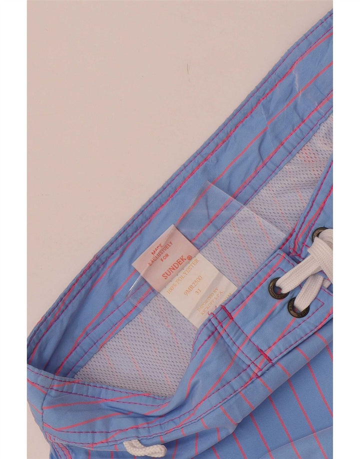 Sundek Bañador Hombre Poliéster Rayas Azul Medio