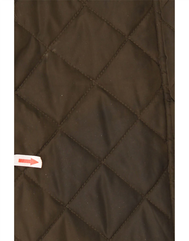 Dkny Abrigo acolchado con capucha para mujer UK 46 Poliéster caqui grande