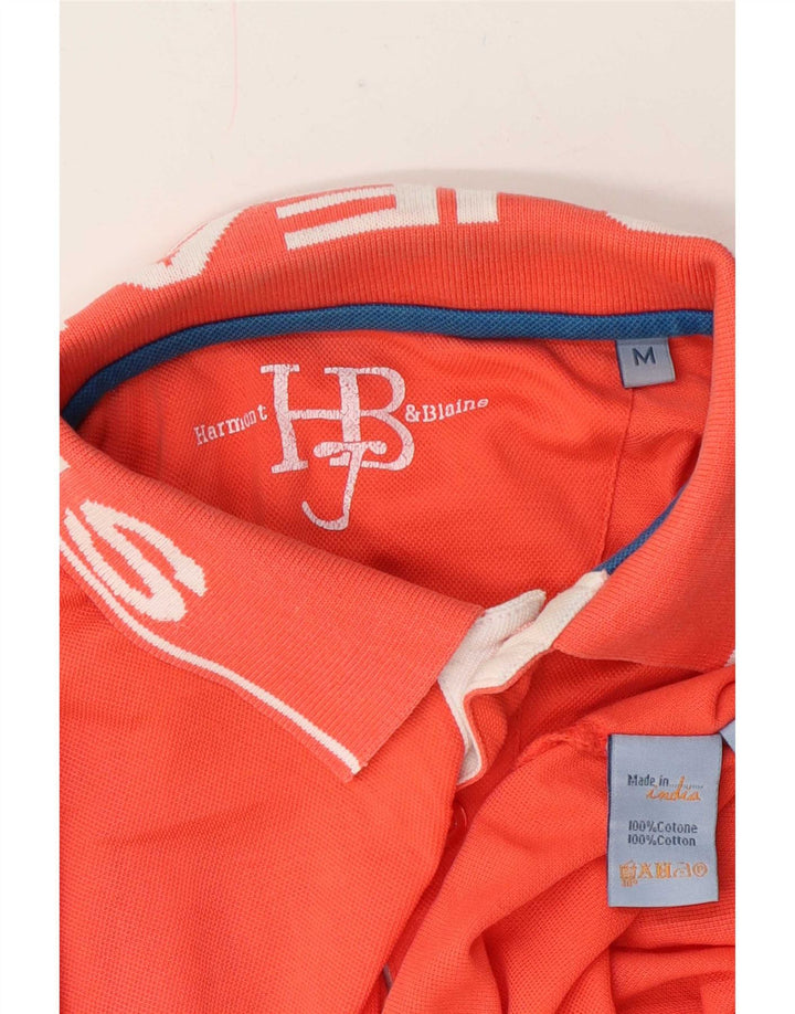 Harmont & Blaine Polo gráfico para hombre de algodón naranja medio
