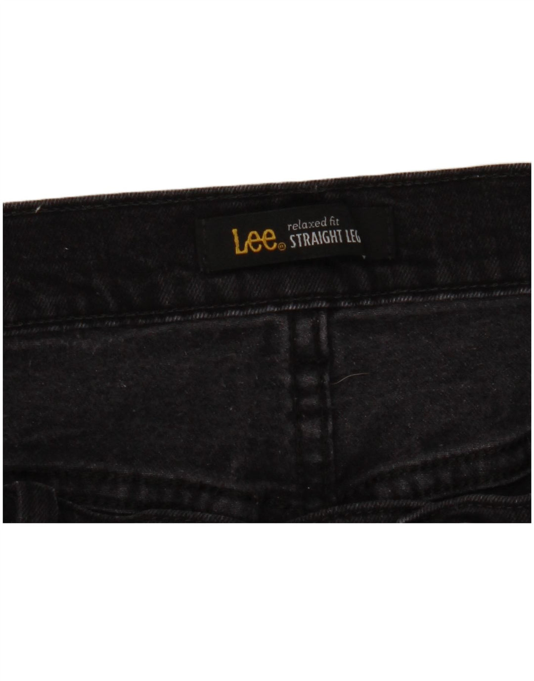 LEE Pantalones cortos de mezclilla de ajuste relajado para mujer W34 Grande Negro
