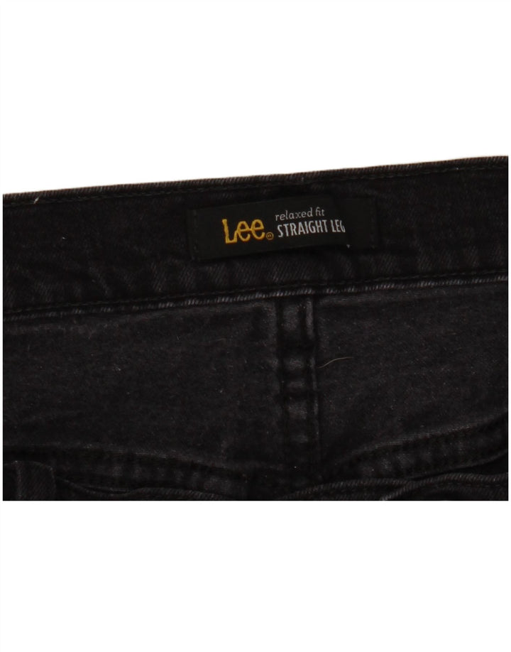 LEE Pantalones cortos de mezclilla de ajuste relajado para mujer W34 Grande Negro