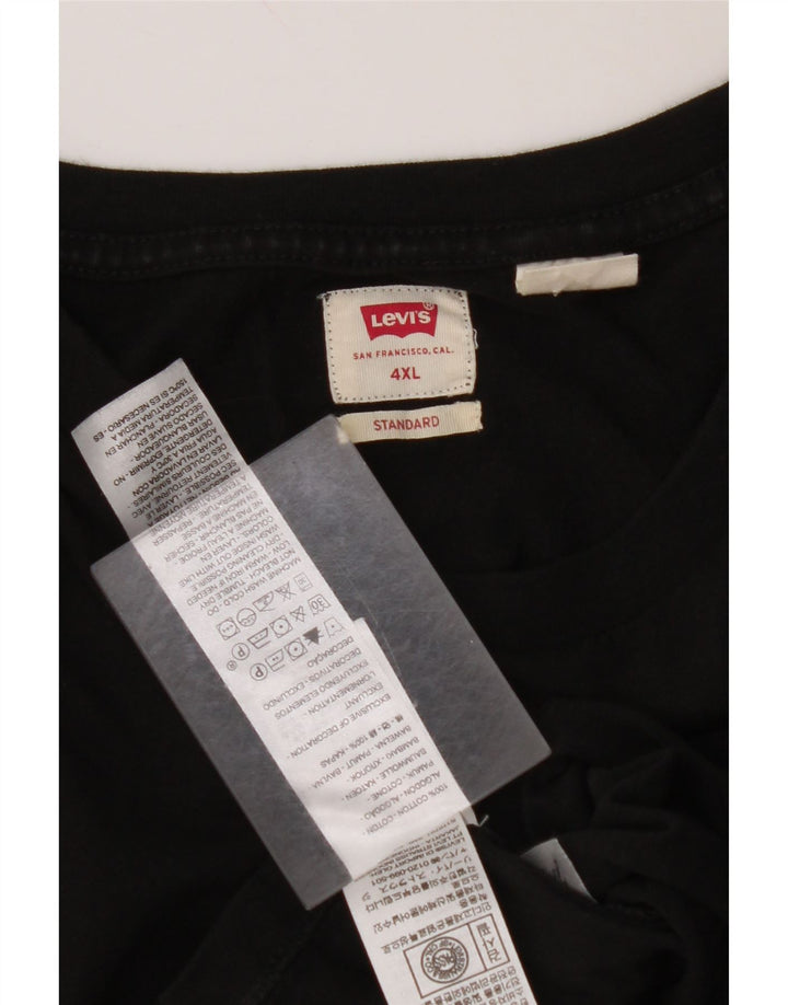 LEVI'S Camiseta estándar para hombre Top 4XL Algodón negro