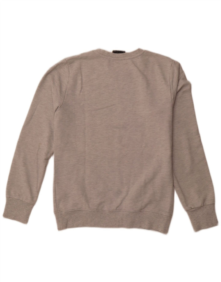 SUPERDRY Hombre Sudadera con gráfico Jumper Large Gris Algodón